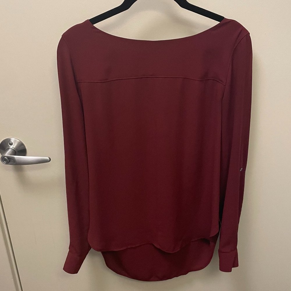 LOFT Burgundy Blouse - XS